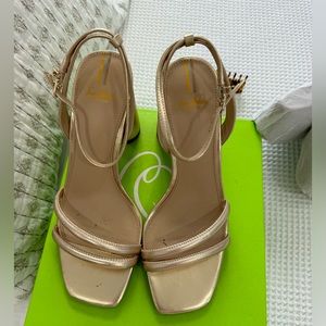Sam Edelman Kia Heel, Gold Size 9